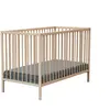 Image de Lit bébé en bois hêtre brut 60 x 120 cm