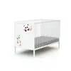 Image de Lit bébé en bois panda blanc 60 x 120 cm