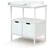 Image de Meuble à langer 2 portes en bois blanc