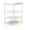 Image de Table à langer 2 étagères en bois blanc