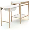 Image de Table à langer avec baignoire en bois hêtre verni