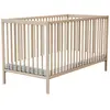Image de Lit bébé en bois hêtre brut 70 x 140 cm