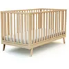 Image de Lit bébé évolutif en bois hêtre verni 70 x 140 cm