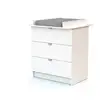 Image de Commode à langer 3 tiroirs en bois blanc