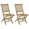 Image de Ensemble de 2 chaises de jardin en bois teck