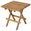 Image de Table basse pliante carrée de jardin en bois teck