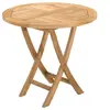 Image de Table de jardin 2 personnes, pliante d. 80 x 80 cm en teck