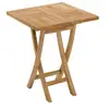 Image de Table de jardin carrée pliante 2 personnes l. 60 cm en teck