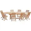 Image de Table de jardin et chaises en teck 10/12 pers