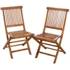 Image de Ensemble de 2 chaises de jardin en teck huilé