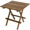 Image de Table basse de jardin carr e pliante en teck huil 