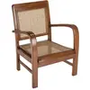 Image de Fauteuil en mindi et cannage bois foncé