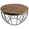 Image de Table basse coque en teck recyclé métal noir d60