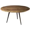 Image de Table basse ronde en teck recyclé et métal d75