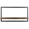 Image de Etag re murale 1 plateau en teck recycl  et m tal noir l65