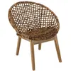 Image de Fauteuil dossier arrondi assise en abaca tressé