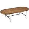 Image de Table basse ovale plateau en bois de teck recyclé l140