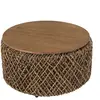 Image de Table basse ronde en tissage de fibre de cocotier d70