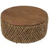 Image de Table basse ronde en tissage de fibre de cocotier d83