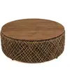 Image de Table basse ronde en tissage de fibre de cocotier d98