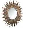 Image de Miroir rond soleil nature branches bois D90