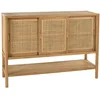 Image de Buffet 2  tag res 3 portes coulissantes en mindi et rotin naturel