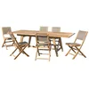 Image de Table de jardin et chaises en teck et textilene 8/10 personnes