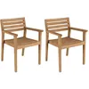 Image de Lot de 2 fauteuils de jardin en teck