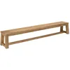 Image de Banc de jardin 270x35cm en teck recyclé couleur naturelle