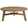 Image de Table basse de jardin ronde en teck recycl  naturel d95