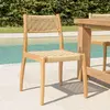 Image de Lot de 2 chaises jardin teck rotin synthétique tressé beige