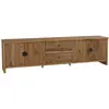 Image de Meuble tv 2 tiroirs 4 portes bois pin recyclé l240