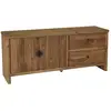 Image de Meuble tv 2 tiroirs 2 portes bois pin recyclé l155