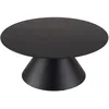 Image de Table basse ronde noire 78x78cm pied conique métal