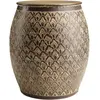 Image de Table d?appoint alu marron antique et motifs dor 