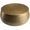 Image de Table basse ronde alu couleur laiton foncé pied strié