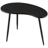 Image de Table d?appoint ovo de plateau textur  noir mat pieds fer noir