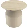 Image de Table d'appoint plateau carreaux vitrifiés pied en fer beige