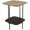 Image de Table d'appoint 2 plateaux bi-matière pieds métal