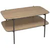 Image de Table basse rectangulaire double plateau pieds métal noir