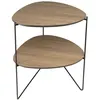 Image de Table d'appoint 2 plateaux ovoïdes pieds métal