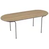 Image de Table basse rectangulaire angles arrondis 100x40cm pieds métal