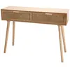 Image de Console en pin couleur naturelle 2 tiroirs cannage