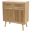 Image de Buffet en pin couleur naturelle 2 tiroirs 2 portes cannage
