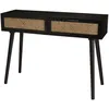 Image de Console 2 tiroirs cannage noir