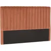 Image de Tête de lit rembourrée pour lits 140/160cm velours orange