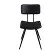 Image de Lot de 2 chaises noires pieds en métal