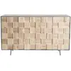 Image de Buffet 4 portes bois sapin et pieds m tal
