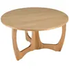 Image de Table basse ronde décor et chêne naturel pied ajouré d80