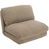 Image de Chauffeuse 1 place multi-position en tissu couleur taupe